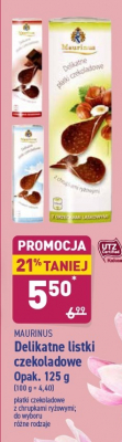 Delikatne p艂atki czekoladowe czekolada mleczna z orzechami laskowymi Maurinus promocja