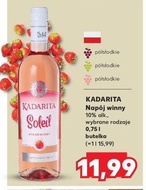 Wino KADARITA SOLEIL FRIZANTE STRAWBERRY promocja