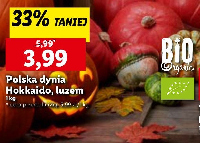 Dynia hokkaido bio Bio organic promocja