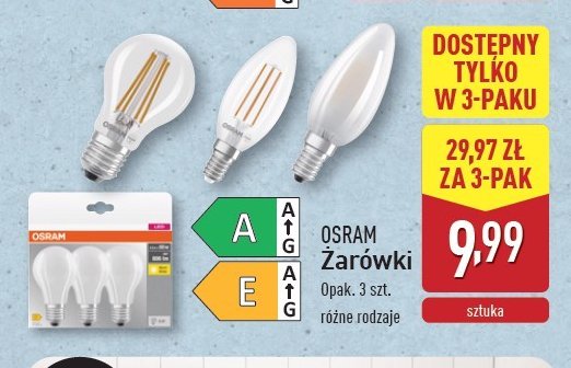 Żarówka led e27 10.5w Osram promocja w Aldi