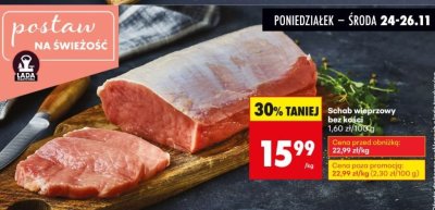 Schab wieprzowy bez kości promocja w Biedronka