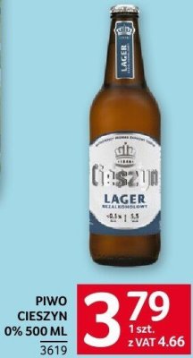 Piwo Cieszyn 0% promocja w Selgros