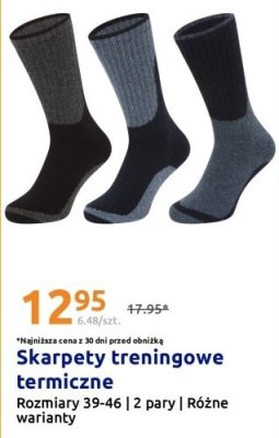 Skarpety treningowe termiczne 2 pary promocja w Action
