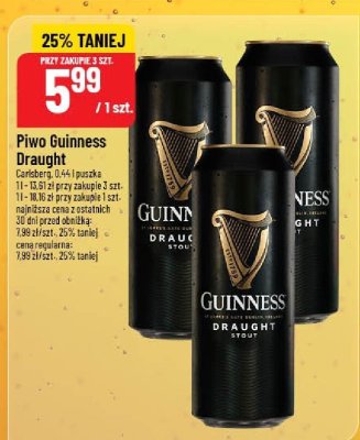 Piwo Guinness Draught Carlsberg promocja w POLOmarket