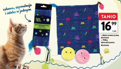 Piłka interaktywna dla kota promocja w Intermarche