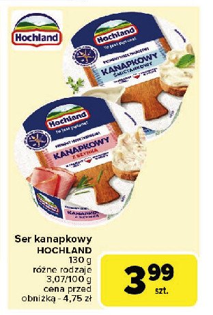 Serek z szynką Hochland kanapkowy promocja w Carrefour Market