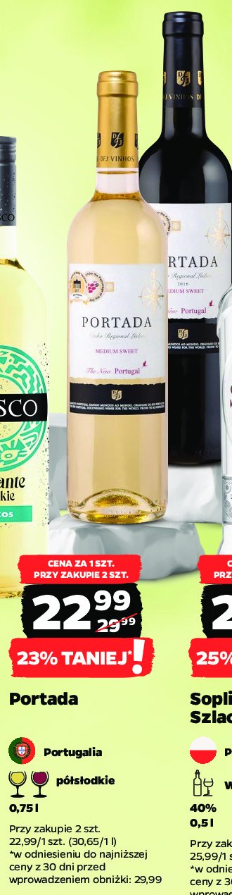 Wino Portada lisboa medium sweet promocja w Netto