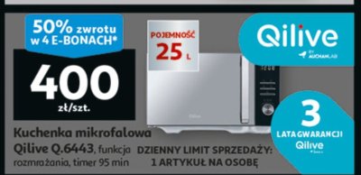 Kuchenka mikrofalowa Qilive Q.6443 promocja w Auchan