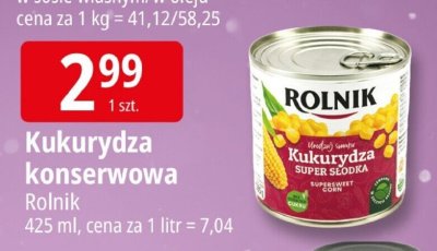 Kukurydza konserwowa Rolnik promocja w Leclerc