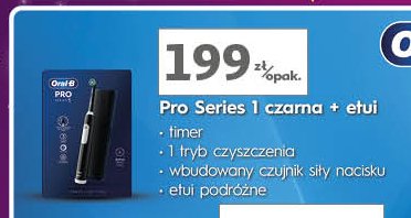 Szczoteczka do zębów series 1 czarna + etui podróżne Oral-b pro promocja