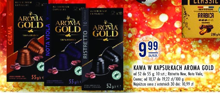 Kawa kapsułkowa ristretto new Aroma gold promocja