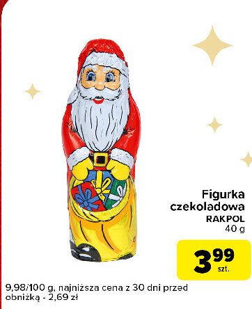 Mikołaj z czekolady Rakpol promocja w Carrefour Express