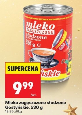Mleko zagęszczone słodzone Gostyńskie promocja w Biedronka