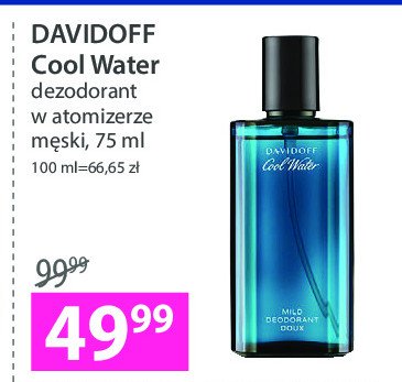 Dezodorant natural spray Davidoff cool water promocja