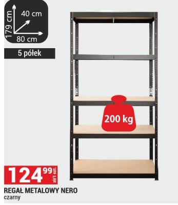 Regał REGAŁ METALOWY NERO promocja w Merkury Market