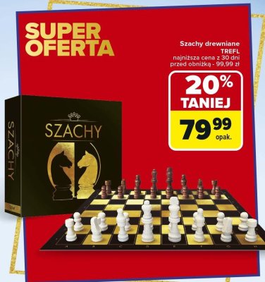 Szachy drewniane TREFL promocja w Carrefour