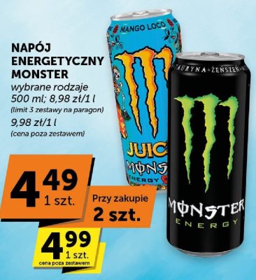 Nap贸j energetyczny Monster energy classic promocja w ABC
