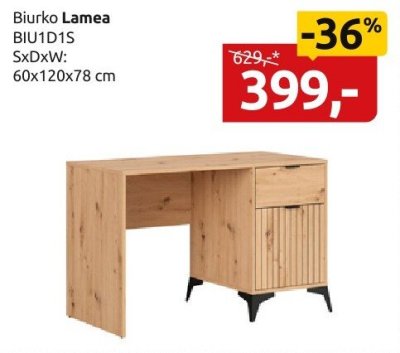 Biurko Lamea BIU1D1S promocja w Black Red White