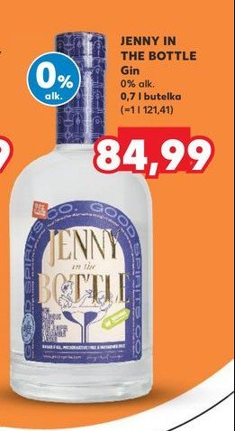 Gin bezalkoholowy Jenny in the bottle promocja w Kaufland