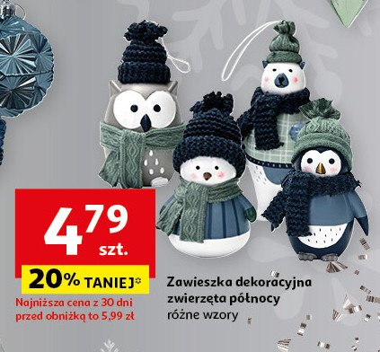 Zawieszka dekoracyjna zwierzęta północy Actuel promocja w Auchan