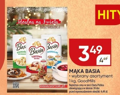 Mąka Basia wybrany asortyment promocja w Chata Polska