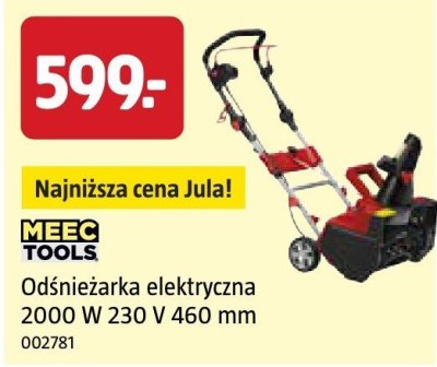 Odśnieżarka elektryczna 2000 W 230 V 460 mm MEEC TOOLS promocja w Jula