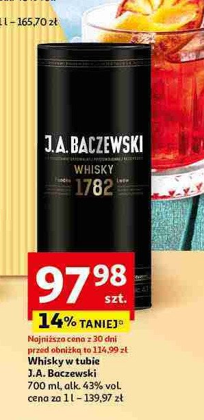 Whisky tuba J.a. baczewski whisky 1782 promocja