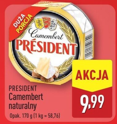 Ser Camembert naturalny President promocja w Aldi