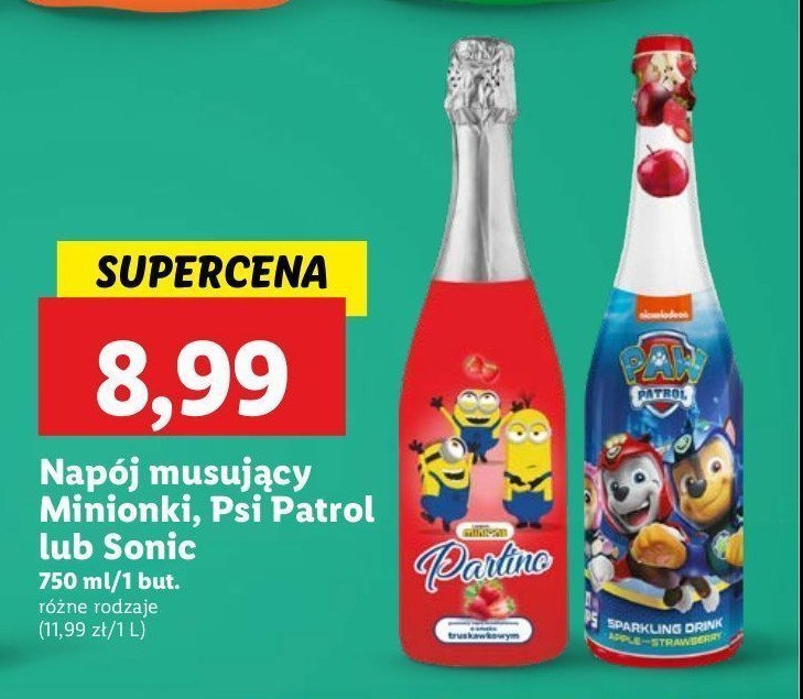 Napój truskawkowy sonic Partino promocja