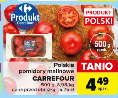 Pomidory malinowe Carrefour targ świeżości promocja