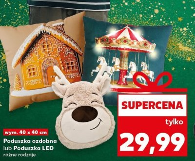 Poduszka ozdobna wym. 40 x 40 cm różne rodzaje Kaufland promocja w Kaufland
