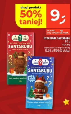 Czekolada Santabubu Mystery Chocolate with Popping Candy promocja w Dealz