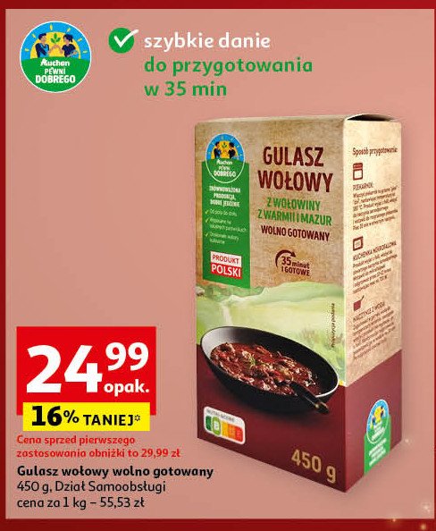 Gulasz wołowy Auchan pewni dobrego promocja w Auchan