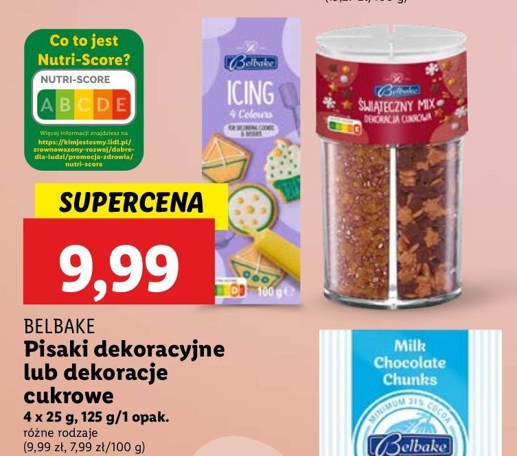 Dekoracje cukrowe świąteczny mix Belbake promocja