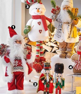 Figurka Mikołaj z nartami 46 cm promocja w Netto