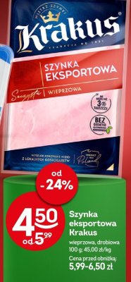 Szynka eksportowa Krakus wieprzowa promocja w Żabka