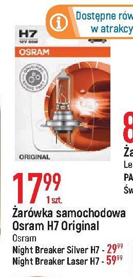 呕ar贸wka samochodowa night breaker laser h7 Osram promocja