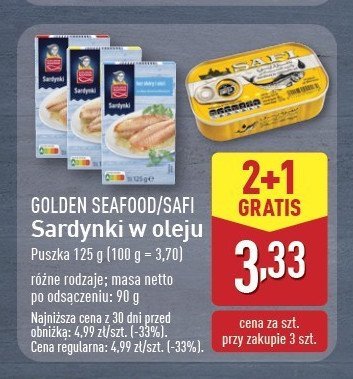 Sardynki w oleju Golden seafood promocja