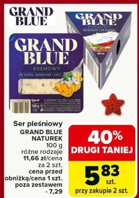 Ser pleśniowy GRAND BLUE NATURE różne rodzaje promocja w Carrefour
