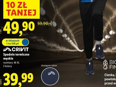Spodnie termiczne męskie  promocja w Lidl