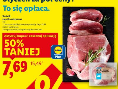 Łopatka wieprzowa promocja w Lidl
