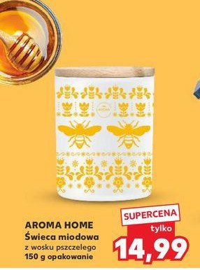 Świeca zapachowa wosk pszczeli 150g Aroma home promocja w Kaufland