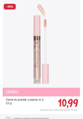 Cienie do powiek LOVELY w płynie nr 2 promocja w Rossmann