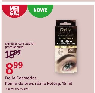 Henna 3.0 ciemny br膮z Delia henna do brwi promocja