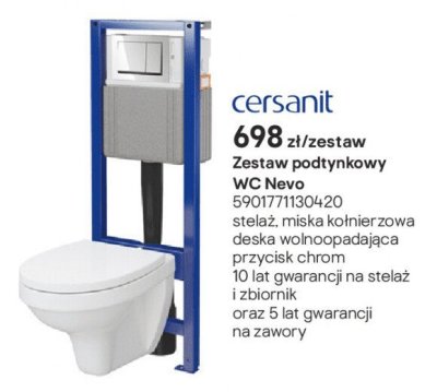 Zestaw podtynkowy WC Nevo promocja w Castorama