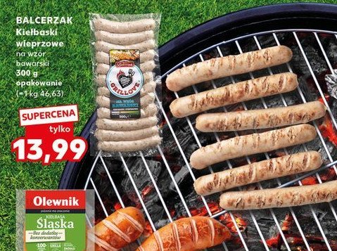 Kiełbaski bawarskie Balcerzak grillove promocja