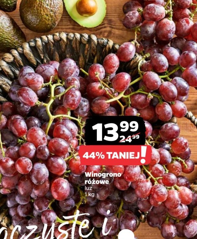 Winogrona różowe promocja w Netto