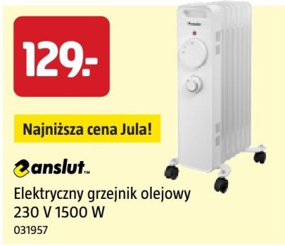 Elektryczny grzejnik olejowy 230 V 1500 W anslut promocja w Jula