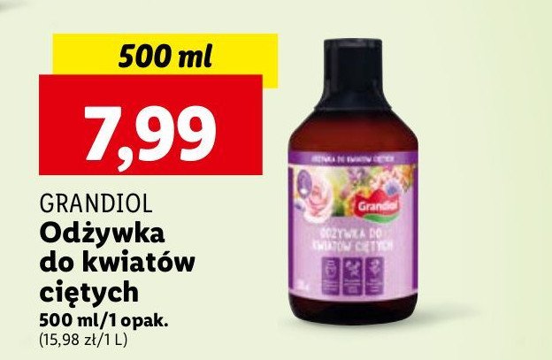 Odżywka do kwiatów ciętych Grandiol promocja