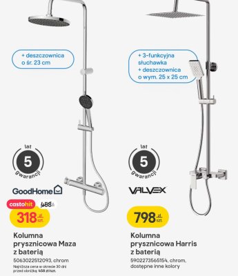 Kolumna prysznicowa Maza z baterią promocja w Castorama